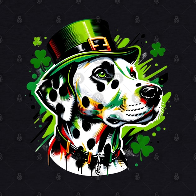 Dalmatian Enjoys Saint Patrick's Day in Graffiti Style by ArtRUs